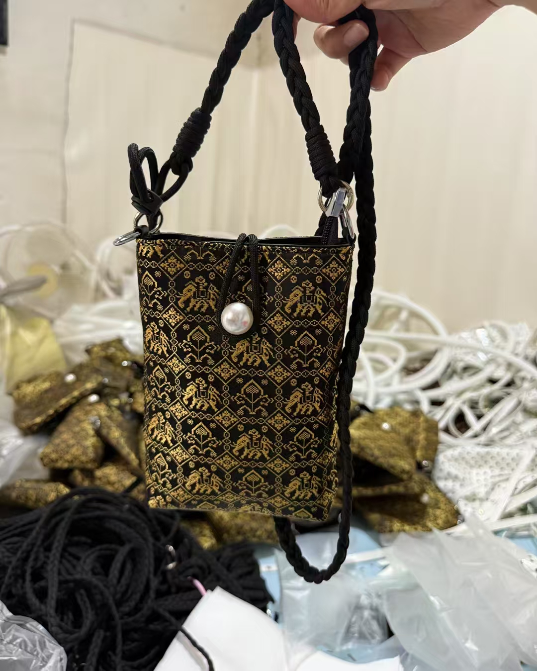 Black phone bag